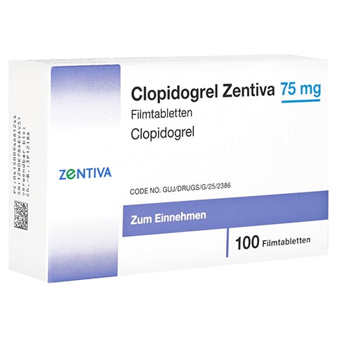 Clopidogrel Zentiva 75mg 100 Stck N3