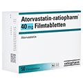 Atorvastatin-ratiopharm 40mg 50 Stck N2