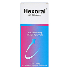 Hexoral 0,1% Lösung 200 Milliliter N1 - Vorderseite