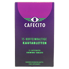 CAFECITO Espresso Kautabletten 15 Stck - Vorderseite