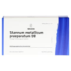 STANNUM METALLICUM praeparatum D 8 Ampullen 8x1 Milliliter N1 - Vorderseite