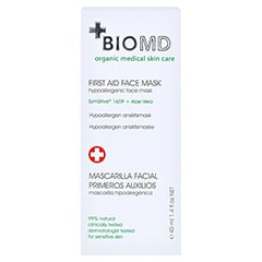 Biomed Erste Hilfe Hypoallergene Gesichtsmaske 40 Milliliter - Rückseite