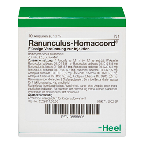 RANUNCULUS HOMACCORD Ampullen 10 Stck N1