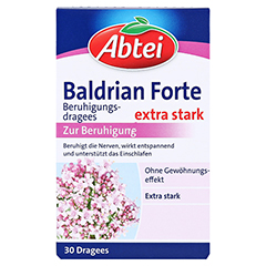 ABTEI Baldrian Forte (Beruhigungsdragees) 30 Stück - Vorderseite