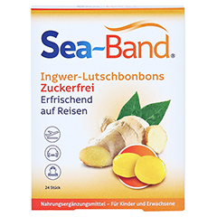 SEA-BAND Ingwer-Lutschbonbons zuckerfrei 24 Stück - Vorderseite