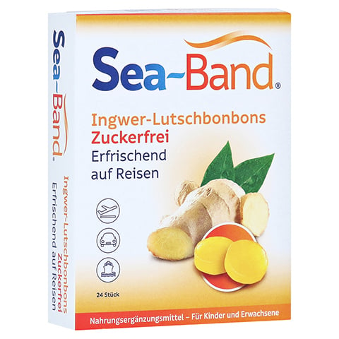 SEA-BAND Ingwer-Lutschbonbons zuckerfrei 24 Stück