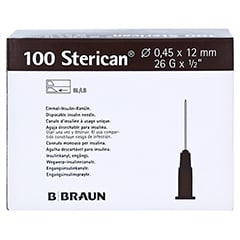Sterican Einmal-Insulin-Kanüle 26gx1/2 0,45x12 mm 100 Stück - Rückseite