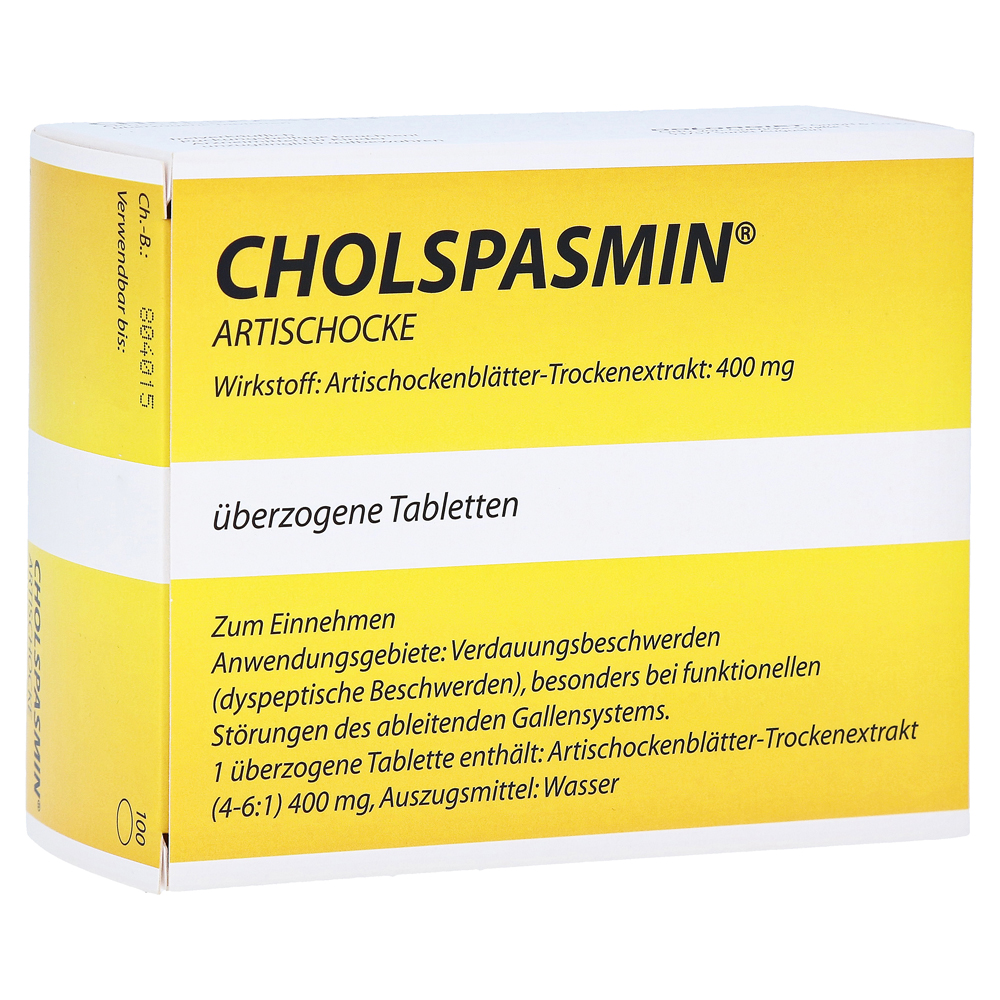 Cholspasmin Artischocke Überzogene Tabletten 100 Stück