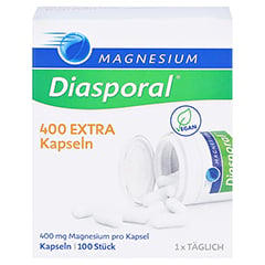 Magnesium Diasporal 400 Extra Kapseln 100 Stück - Vorderseite