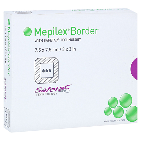 MEPILEX Border Schaumverband 7,5x7,5 cm 5 Stck