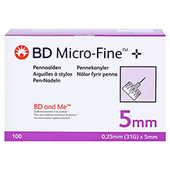 BD MICRO-FINE+ Pen-Nadeln 0,25x5 mm 31 G 100 Stck - Vorderseite