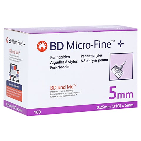 BD MICRO-FINE+ Pen-Nadeln 0,25x5 mm 31 G 100 Stck