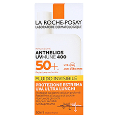 ROCHE-POSAY Anthelios Inv.Fluid UVMune400 LSF50+ + gratis La Roche Posay Toleriane Sensitive 15 ml 50 Milliliter - Rückseite