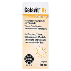 CEFAVIT D3 Liquid pur Tropfen zum Einnehmen 20 Milliliter - Vorderseite