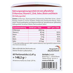 D-MANNOSE PLUS 2000 mg Sticks m.Vit.u.Mineralstof. 60x2.47 Gramm - Rechte Seite