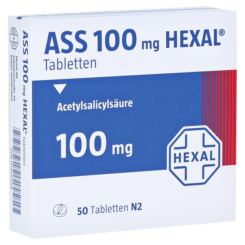 ASS 100mg HEXAL Tabletten 50 Stück