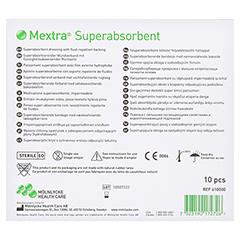 MEXTRA Superabsorbent Verband 12,5x12,5 cm 10 Stck - Rckseite