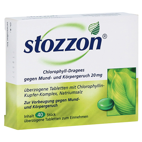 Stozzon Chlorophyll-Dragees gegen Mund- und Körpergeruch 40 Stück