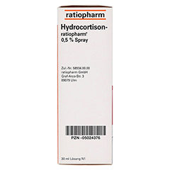 Hydrocortison-ratiopharm 0,5% 30 Milliliter N1 - Rechte Seite