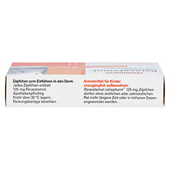 Paracetamol-ratiopharm 125mg 10 Stück N1 - Oberseite