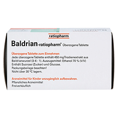 BALDRIAN-RATIOPHARM überzogene Tabletten 60 Stück - Oberseite
