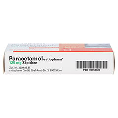 Paracetamol-ratiopharm 125mg 10 Stück N1 - Unterseite