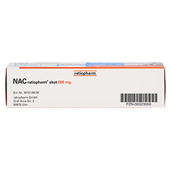 NAC-ratiopharm akut 600mg Hustenlöser 20 Stück N1 - Unterseite