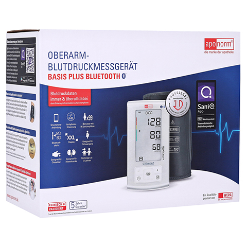 APONORM Blutdruckmessgerät Basis Plus BlueTooth OA 1 Stück