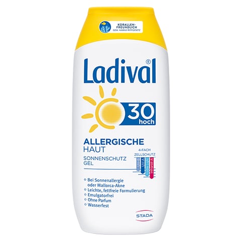 LADIVAL allergische Haut Gel LSF 30 + Gratis Ladival UV-Ente 200 Milliliter