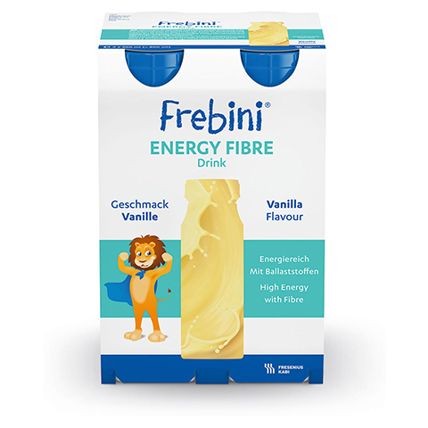 FREBINI Energy Fibre Drink Vanille Trinkflasche 4x200 Milliliter
