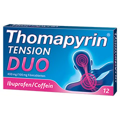 Thomapyrin TENSION DUO 12Stk.: Ibuprofen & Coffein gegen Kopfschmerzen 12 Stück
