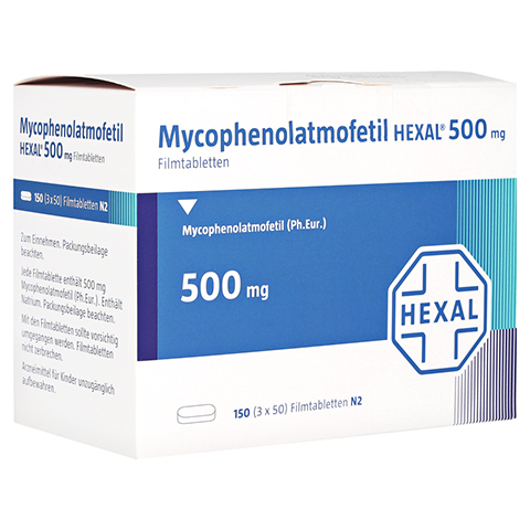 Mycophenolatmofetil HEXAL 500mg 150 Stck N2
