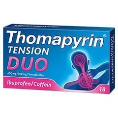 Thomapyrin TENSION DUO 18Stk.: Ibuprofen & Coffein gegen Kopfschmerzen 18 Stück N2