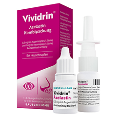 Vividrin Azelastin Kombipackung bei allergischen Symptomen an Augen & Nase 1 Packung N1