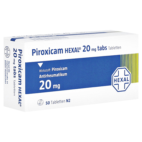 Piroxicam HEXAL 20mg tabs 50 Stck N2