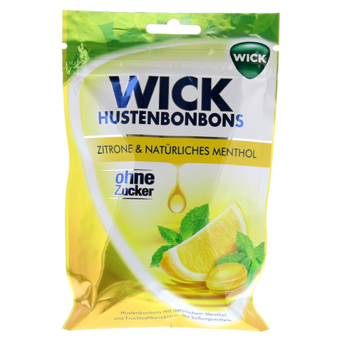 WICK Zitrone & natrliches Menthol Bonb.o.Zucker 72 Gramm