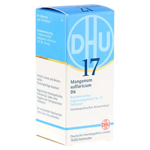BIOCHEMIE DHU 17 Manganum sulfuricum D 6 Tabletten 80 Stück N1