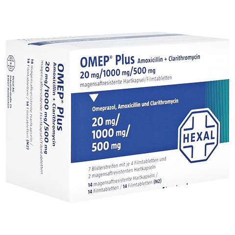 OMEP Plus Amoxicillin + Clarithromycin Kombipack. 1 Packung N2