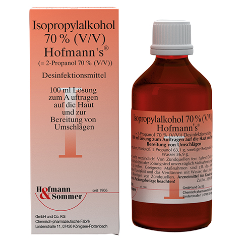 ISOPROPYLALKOHOL 70% V/V Hofmann's 500 Milliliter