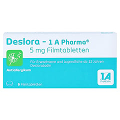 Deslora-1A Pharma 5mg 6 Stück - Vorderseite