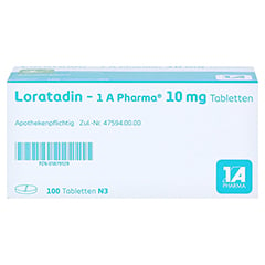 Loratadin-1A Pharma 100 Stück N3 - Unterseite