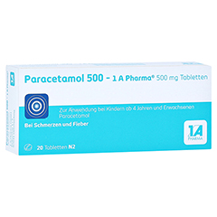 Paracetamol 500-1A Pharma 20 Stück N2