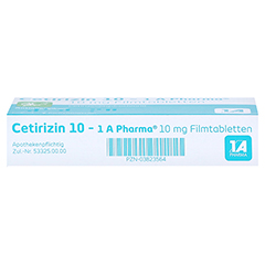Cetirizin 10-1A Pharma 7 Stück - Unterseite