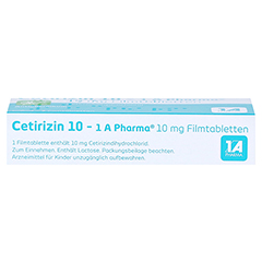 Cetirizin 10-1A Pharma 7 Stück - Oberseite