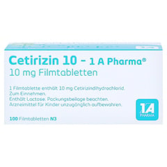 Cetirizin 10-1A Pharma 100 Stück N3 - Unterseite
