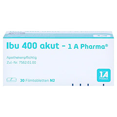 Ibu 400 akut-1A Pharma 30 Stück N2 - Oberseite