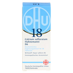 BIOCHEMIE DHU 18 Calcium sulfuratum D 6 Tabletten 80 Stück N1 - Vorderseite