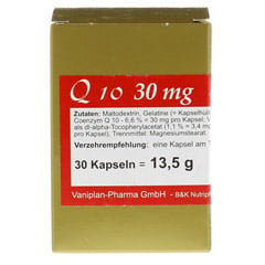 Q10 30 mg Kapseln 30 Stück - Vorderseite