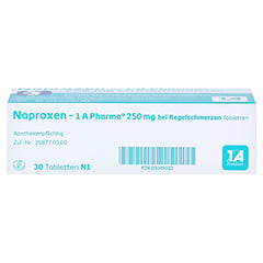 Naproxen-1A Pharma 250mg bei Regelschmerzen 30 Stck N1 - Unterseite
