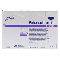 PEHA-SOFT nitrile Unt.Handsch.steril puderfrei L 50x2 Stck - Vorderseite